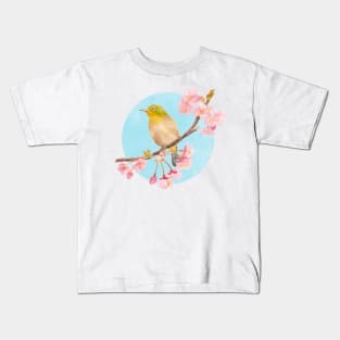 Cape White-eye with Sakura Kids T-Shirt